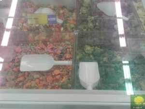 Tiefkühlgemüse im offenverkauf