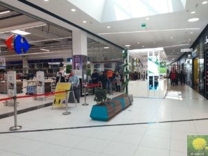 Schlange bei Carrefour